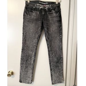 GUESS Y2K Distressed Blackwash Skinny Jeans - Size 30